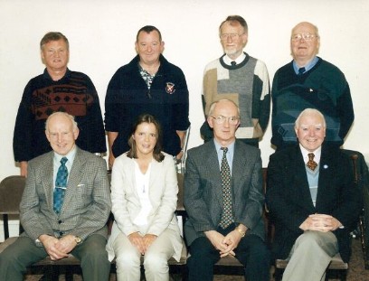 Front Row L. to R: Michael Basquill, Deirdre Lee, Tony Conway, Danny McGuinness, Back Row. Michael Feeney, Rod Tobin, Seamus Chambers & Carl O’Boyle.
