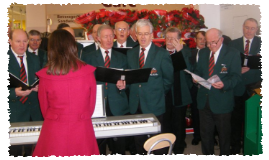 The choir sing in Tescos every Christmas